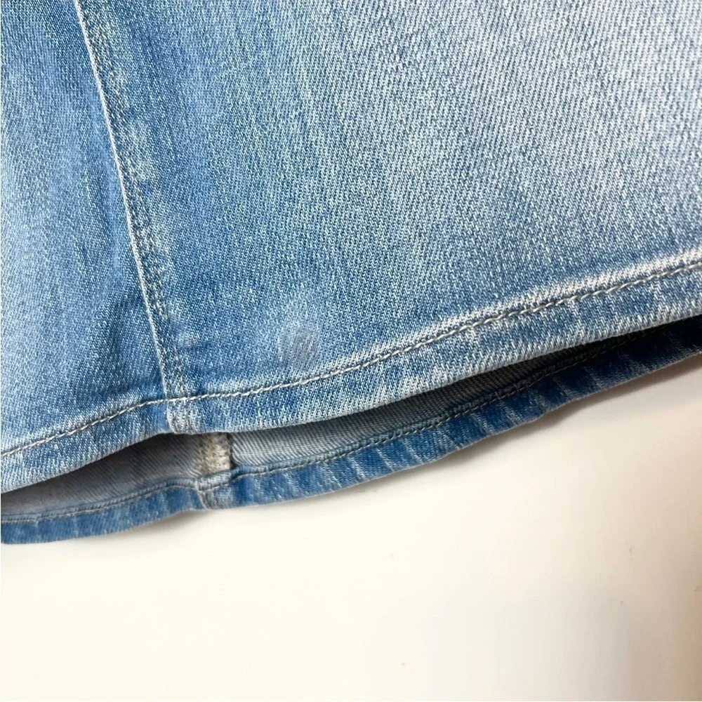 NWT L'AGENCE 90s Braided High Waist Distressed Stretch Denim Mini Jean Skirt‎ 31